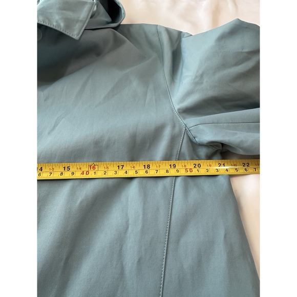 Anne Klein Trench Coat Women's 8 Blue Lined Preppy Pockets Long Sleeve - Picture 9 of 13